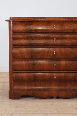 Lot 30 - A Biedermeier mahogany chest of drawers