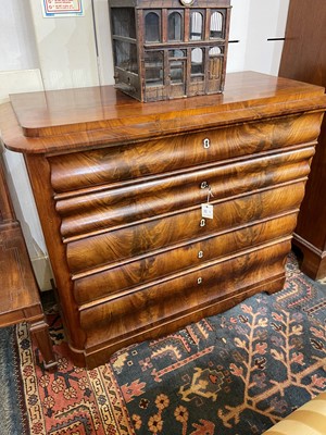 Lot 30 - A Biedermeier mahogany chest of drawers