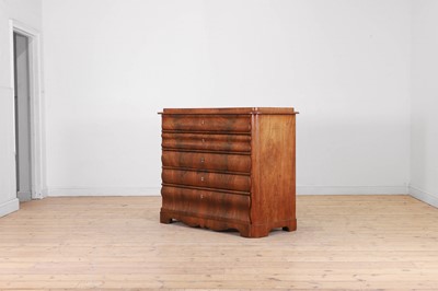 Lot 30 - A Biedermeier mahogany chest of drawers