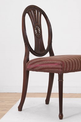 Lot 39 - A pair of George III Hepplewhite-style mahogany side chairs