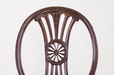 Lot 39 - A pair of George III Hepplewhite-style mahogany side chairs