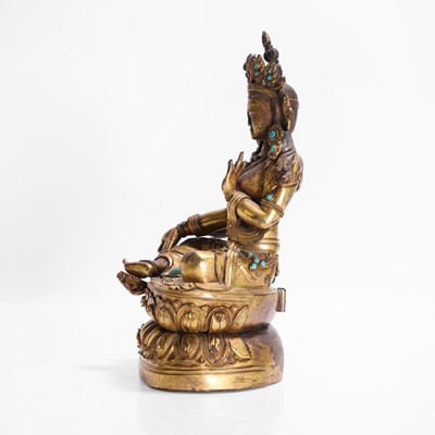 Lot 125 - A gilt-bronze bodhisattva
