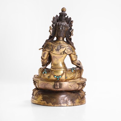 Lot 125 - A gilt-bronze bodhisattva