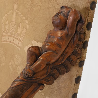 Lot 30 - An carved walnut and beech armchair in the manner of Andrea Brustolon