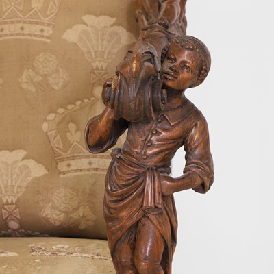 Lot 30 - An carved walnut and beech armchair in the manner of Andrea Brustolon