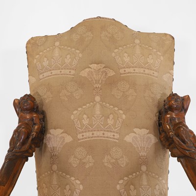 Lot 30 - An carved walnut and beech armchair in the manner of Andrea Brustolon
