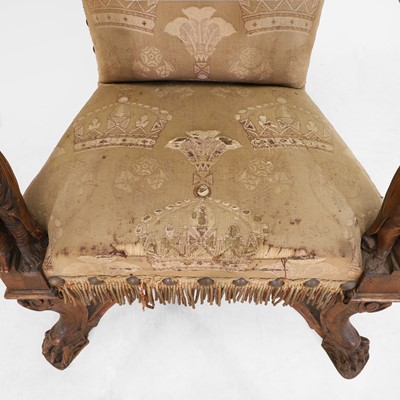 Lot 30 - An carved walnut and beech armchair in the manner of Andrea Brustolon