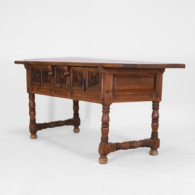 Lot 38 - A walnut side table