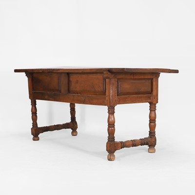 Lot 38 - A walnut side table