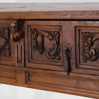 Lot 38 - A walnut side table
