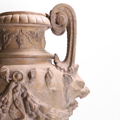 Lot 39 - A neoclassical terracotta urn by Jean Garouste