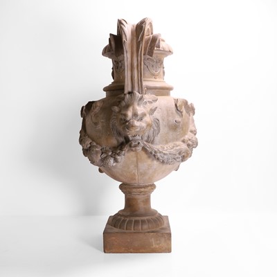 Lot 39 - A neoclassical terracotta urn by Jean Garouste