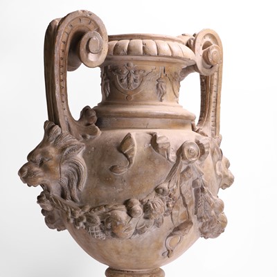 Lot 39 - A neoclassical terracotta urn by Jean Garouste