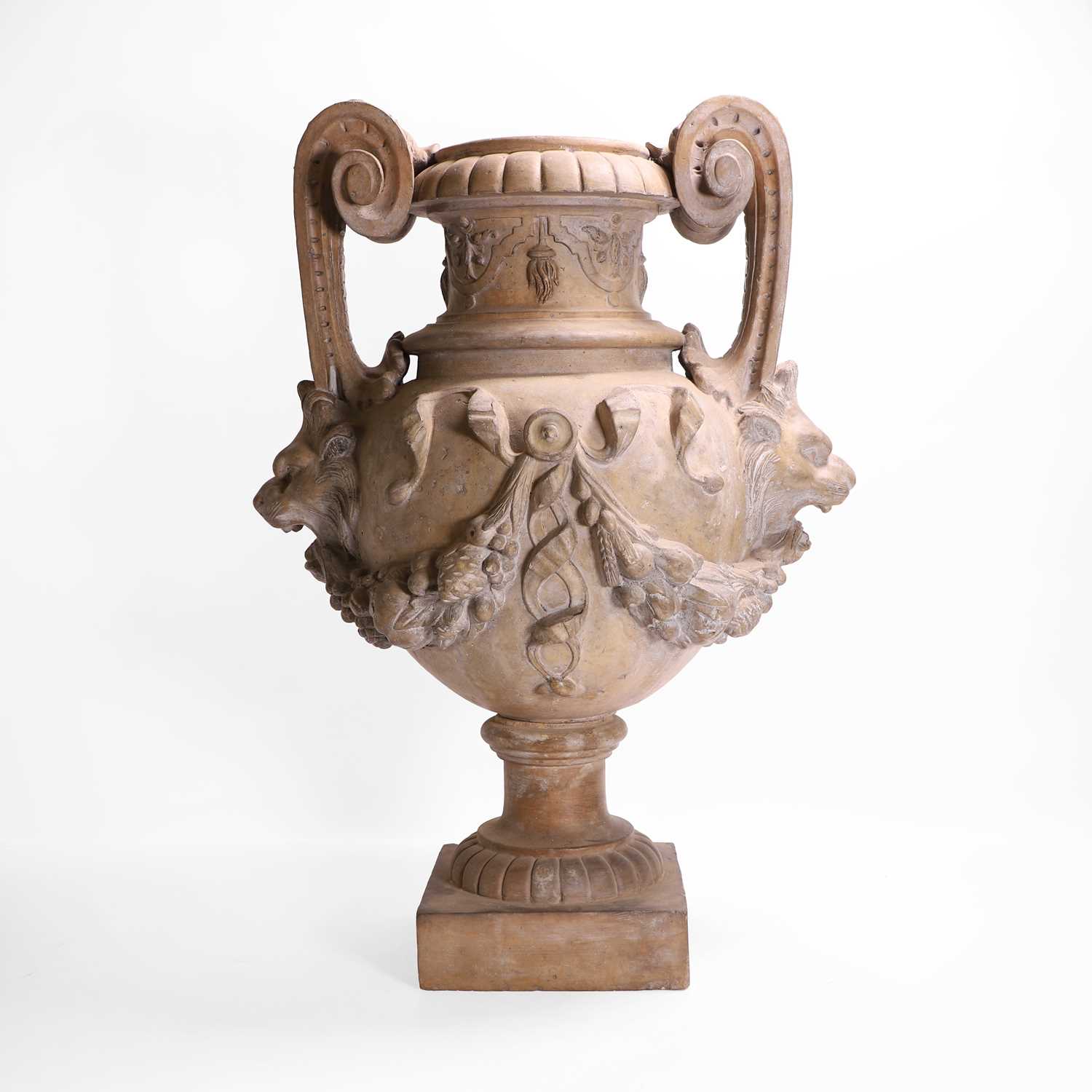 Lot 39 - A neoclassical terracotta urn by Jean Garouste