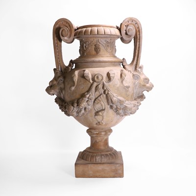 Lot 39 - A neoclassical terracotta urn by Jean Garouste