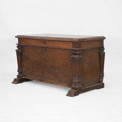 Lot 42 - A walnut cassone