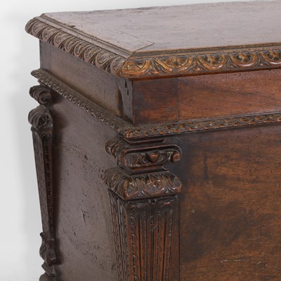 Lot 42 - A walnut cassone