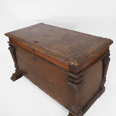Lot 42 - A walnut cassone