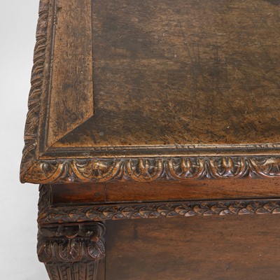 Lot 42 - A walnut cassone