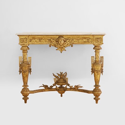 Lot 375 - A marble and gilt console table