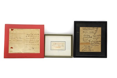 Lot 166 - Four theatrical letters relating to Mr Garrick and Siddons