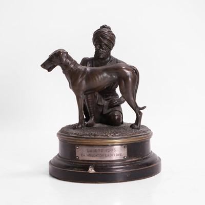 Lot 484 - A bronze figural group