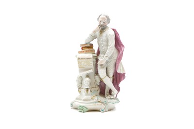 Lot 153 - A Derby porcelain figure of William Shakespeare