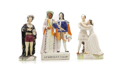 Lot 152 - A collection of Staffordshire pottery Shakespearean theatrical figures