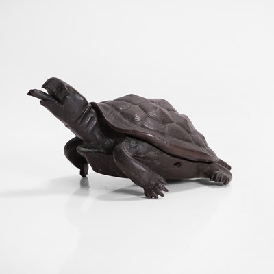 Lot 481 - A bronze turtle fountainhead