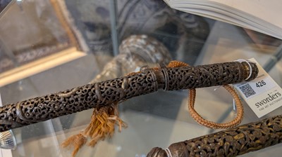 Lot 426 - Three gilt-iron pen cases