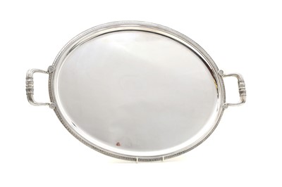 Lot 22 - A Christofle silver plated tray