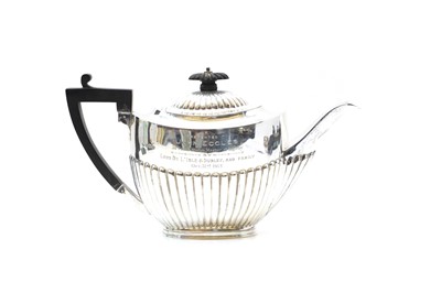 Lot 2 - A silver teapot