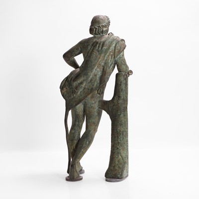 Lot 53 - A grand tour bronze figure of 'Resting Satyr' after Praxiteles
