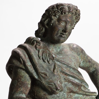 Lot 53 - A grand tour bronze figure of 'Resting Satyr' after Praxiteles