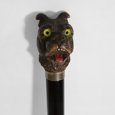 Lot 485 - An ebonised walking stick