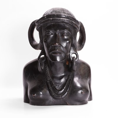Lot 407 - A carved portrait bust