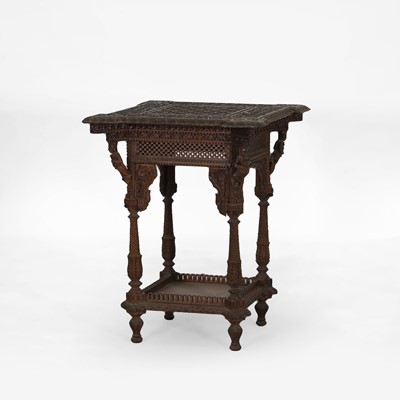 Lot 549 - A rosewood side table