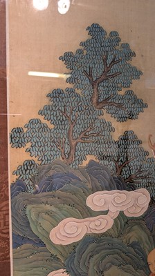 Lot 372 - A set of four painted panels