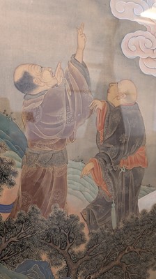 Lot 372 - A set of four painted panels