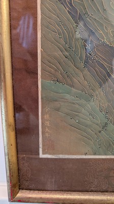 Lot 372 - A set of four painted panels