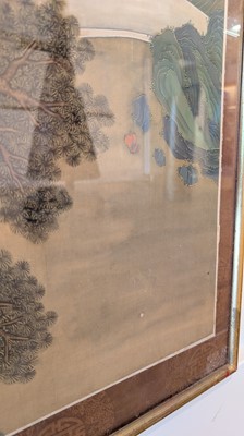 Lot 372 - A set of four painted panels
