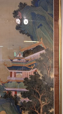 Lot 372 - A set of four painted panels