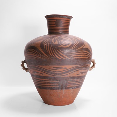 Lot 457 - A Neolithic-style terracotta storage jar or urn