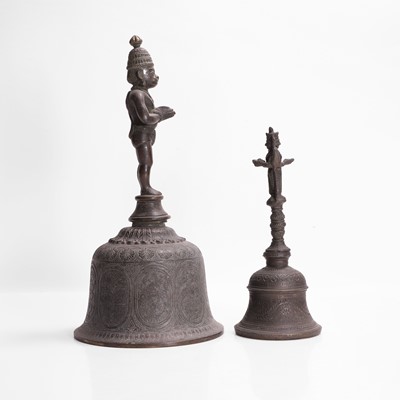 Lot 629 - Two cast bronze temple bells