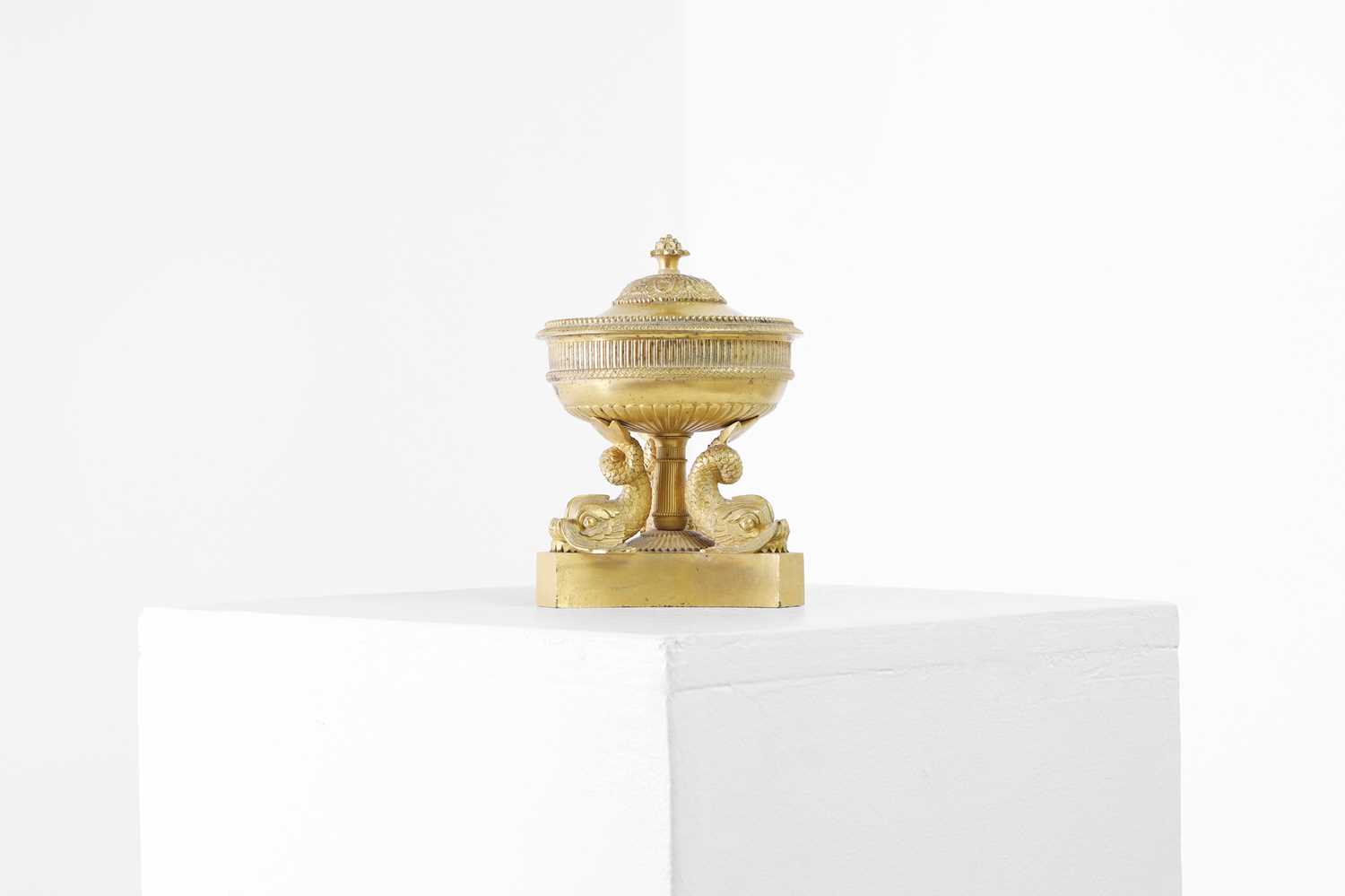 Lot 40 - A Regency-style gilt-metal inkstand