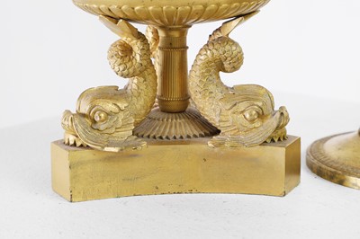 Lot 40 - A Regency-style gilt-metal inkstand