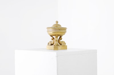 Lot 40 - A Regency-style gilt-metal inkstand
