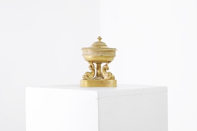 Lot 40 - A Regency-style gilt-metal inkstand