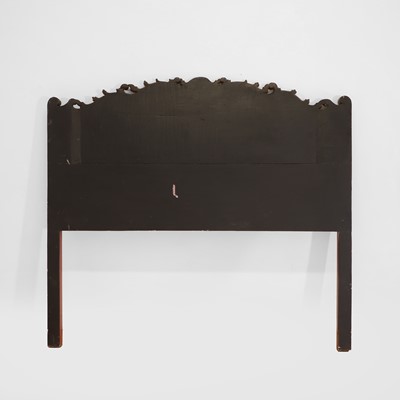 Lot 89 - A pair of carved, gilt and lacquered headboards