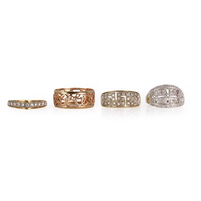 Lot 348 - A group of four gold rings